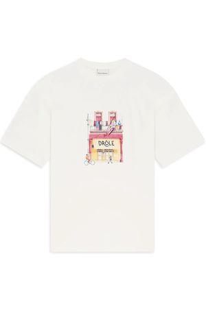 Off-white cotton t-shirt DROLE DE MONSIEUR | KTS307CO002OW